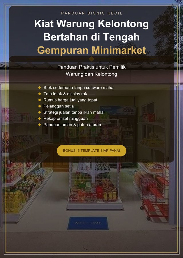 Cover Ebook Kiat Warung Kelontong Bertahan di Tengah Gempuran Minimarket